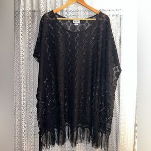 Medium Jordan Taylor Crochet Beach Cover Up in Black